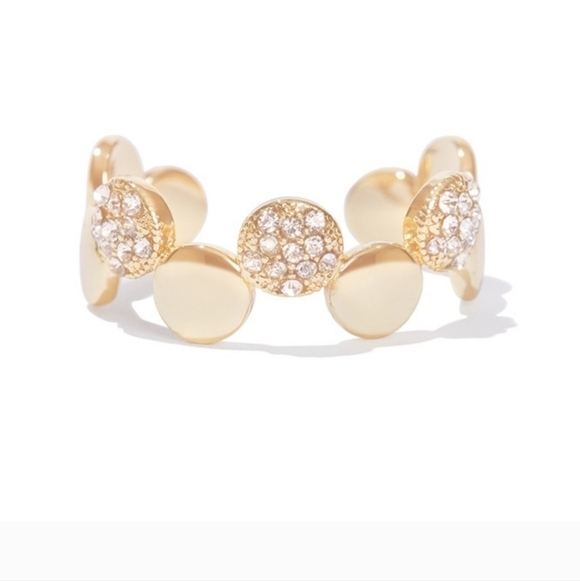 Marlyn Schiff Jewelry - NWT Marlyn Schiff open back pave circle ring in gold tone OSFM
